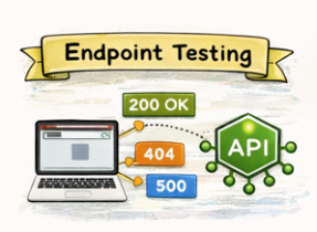 API endpoint testing showing response status codes 200, 404, and 500