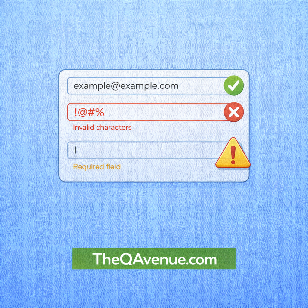 Valid and invalid input validation example in form fields